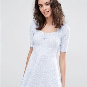 NWOT blue and white dress, Us 8
